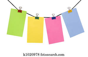 color paper blank on the rope