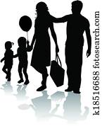 Family silhouette