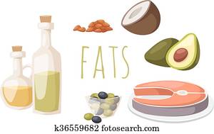 Clipart of Good fats and bad fats k17899990 - Search Clip Art ...