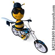 Fun bee - 3D Illustration Fun bee - 3D Illustration