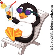 Penguin is getting sunbath Penguin is getting sunbath