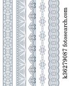 Seamless linear wavy border.