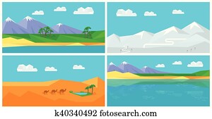 Set of Natural Landscapes in Flat Set of Natural Landscapes in Flat
