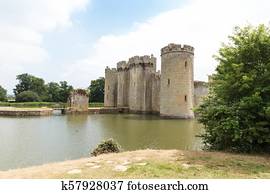 Ancient Bodiam castle in Sussex England UK