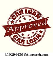 car loan approved stamp