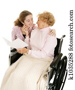 cartão cumprimento, para, vovó