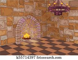 Castle Hall and Fireplace Castle Hall and Fireplace