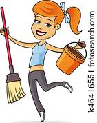 Cleaning lady Cleaning lady