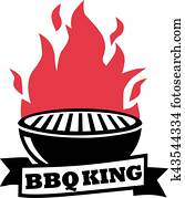 Grill with flame Grill with flame