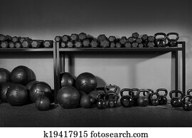 Kettlebell and dumbbell weight training gym Kettlebell and dumbbell weight training gym