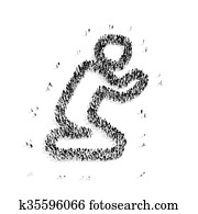 people in the shape of a man praying, religion people in the shape of a man praying, religion