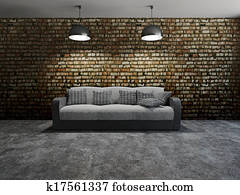 Sofa with pillows Sofa with pillows