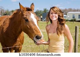 Teen Girl & Her Horse Teen Girl & Her Horse