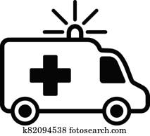 אמבולנס, איקון, בית חולים, רכב, סמל, וקטור, חירום, רפואי, הצל, שירותי בריות, דוגמה