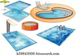 A set of swimming pool A set of swimming pool