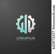 construcción, logotipo, diseño, idea