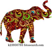 Red Elephant Ornamental Red Elephant Ornamental