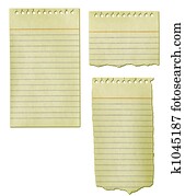 Ripped Paper Collection Old Notepad