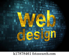 SEO web development concept: Web Design on digital background SEO web development concept: Web Design on digital background