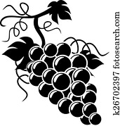 Silhouette Grapes illustration Silhouette Grapes illustration
