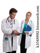 Two doctors in discussion