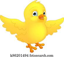 גוזל של חג ההפסחה, עוף, ציור היתולי, אופי, קמיע