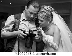 Bride and photographer Bride and photographer