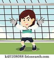 Football Soccer Goalkeeper Referee Clip Art | k8323537 | Fotosearch