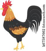 France Rooster Illustration France Rooster Illustration
