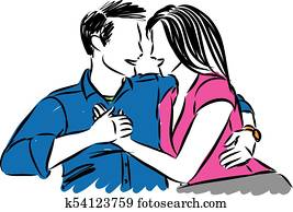 happy couple man and woman vector illustration happy couple man and woman vector illustration