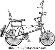 illustration of lowrider bicycle illustration of lowrider bicycle