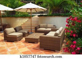 Patio of a villa Patio of a villa