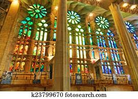 BARCELONA, SPAIN - SEPTEMBER 04: Sagrada Familia, beautiful and m BARCELONA, SPAIN - SEPTEMBER 04: Sagrada Familia, beautiful and m