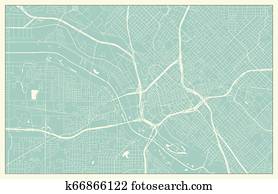 dallas, usa, graf, do, retro style