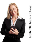 femininas, usando, telefone móvel