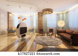 Large Luxury Family Room With TV Large Luxury Family Room With TV
