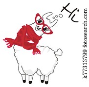 llama in red glasses and scarf llama in red glasses and scarf