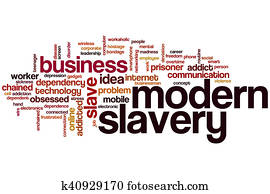 Modern slavery word cloud