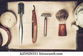 raspar, acessórios, ligado, um, luxo, madeira, fundo