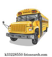 School bus on white School bus on white