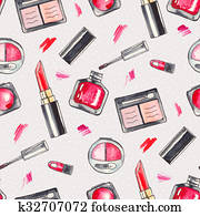 Watercolor Make up background Watercolor Make up background