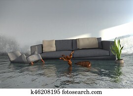 3d render - Water damager 3d render - Water damager