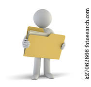 3d small people - files