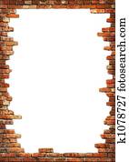 Brick wall grungy frame Brick wall grungy frame