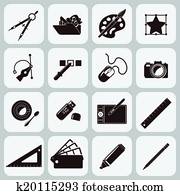 Designer Tools Black Icons Designer Tools Black Icons
