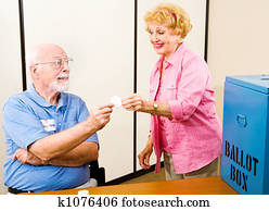 eleição, -, lugar recebendo votos