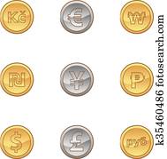 Gold and silver coins