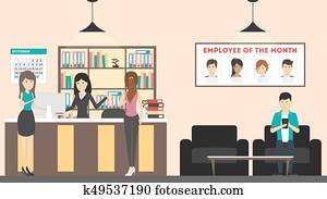 Reception at office.