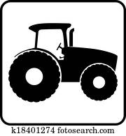 טרקטור, צללית, איקון