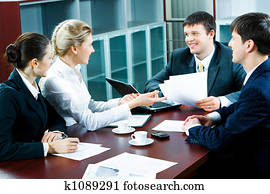 forretning, briefing